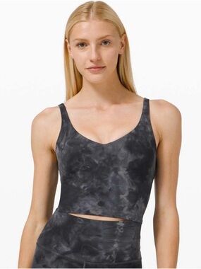 Lululemon Align Tank top Diamond Dye  Pitch Grey Graphite Cropped size 4